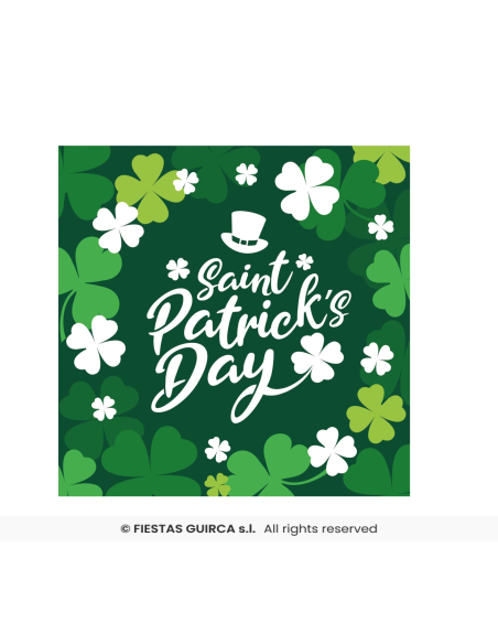 Sachet de 12 Serviettes Saint-Patrick – Décoration de Table Verte & Festiv