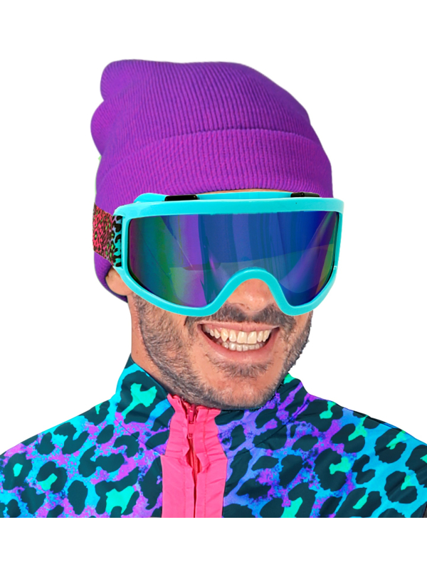 Lunettes Après-Ski Party Léopard – Accessoire Festival & Soirée Hiver Arc-en-ciel