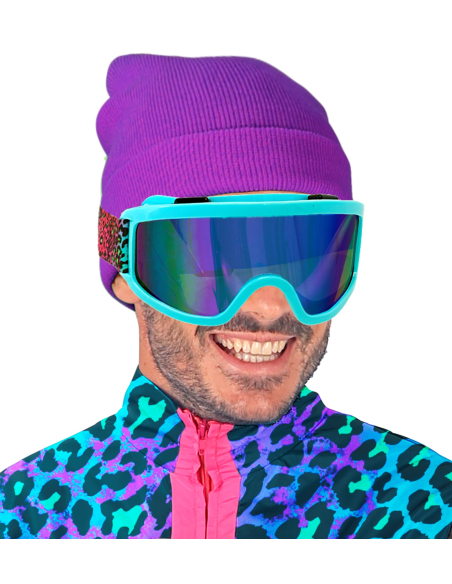 Lunettes Après-Ski Party Léopard – Accessoire Festival & Soirée Hiver Arc-en-ciel