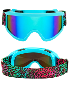 Lunettes Après-Ski Party Léopard – Accessoire Festival & Soirée Hiver Arc-en-ciel
