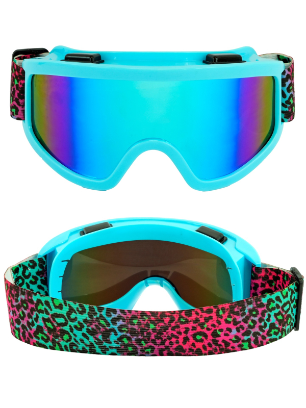 Lunettes Après-Ski Party Léopard – Accessoire Festival & Soirée Hiver Arc-en-ciel
