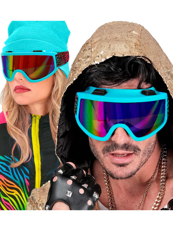 Lunettes Après-Ski Party Léopard – Accessoire Festival & Soirée Hiver Arc-en-ciel