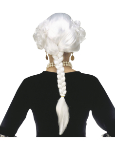 Perruque Marquise Blanche XVIIIe Siècle – Perruque Baroque Femme Aristocrate 2