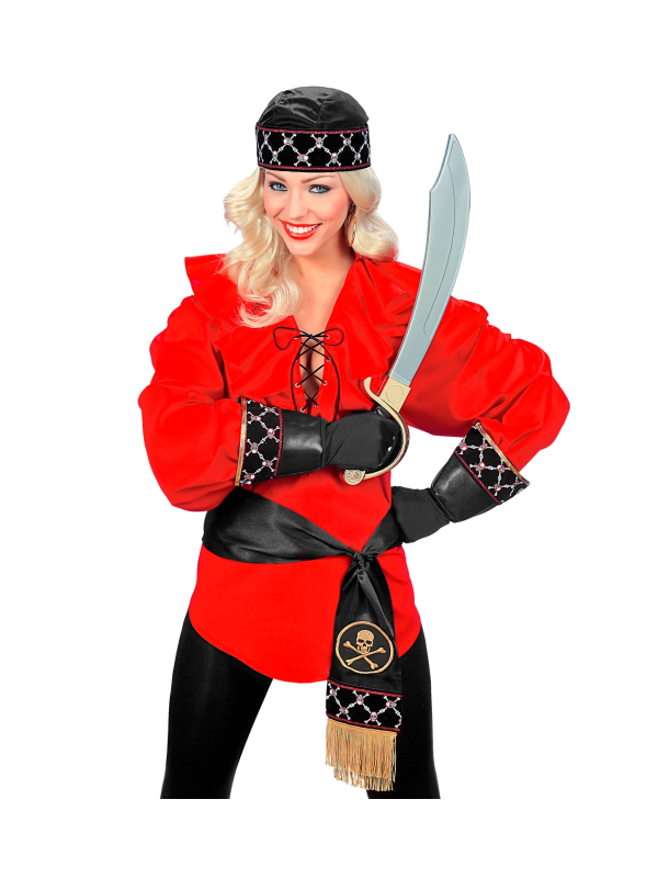 Ceinture de Pirate Noire avec Franges – Accessoire Costume Pirate Adulte