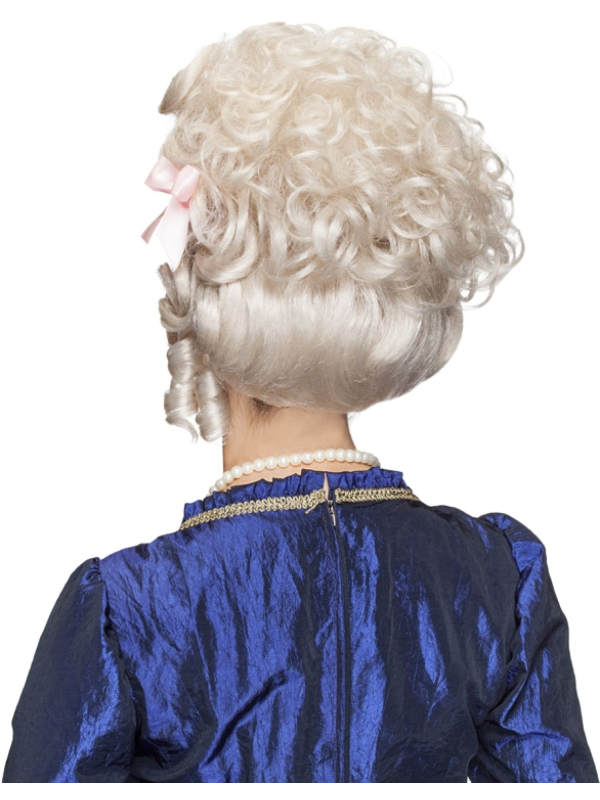Perruque Baroque Blanche Haute Qualité – Marquise & Dame de la Cour XVIIIe