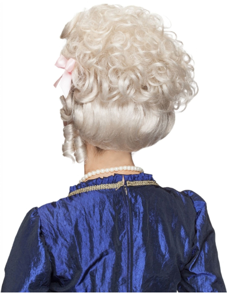 Perruque Baroque Blanche Haute Qualité – Marquise & Dame de la Cour XVIIIe
