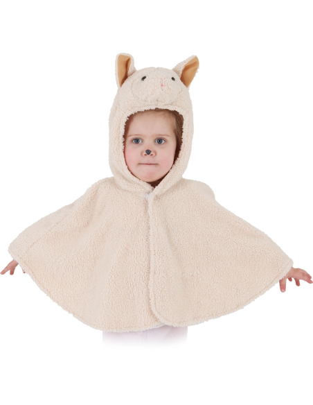 Cape mouton bébé en peluche – Déguisement agneau doux et confortable 2-3 ans