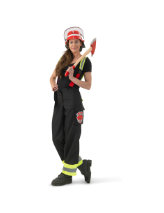 Pantalon de pompier femme à bretelles – Déguisement pompier