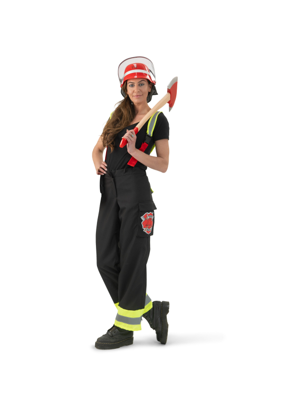 Pantalon de pompier femme à bretelles – Déguisement pompier