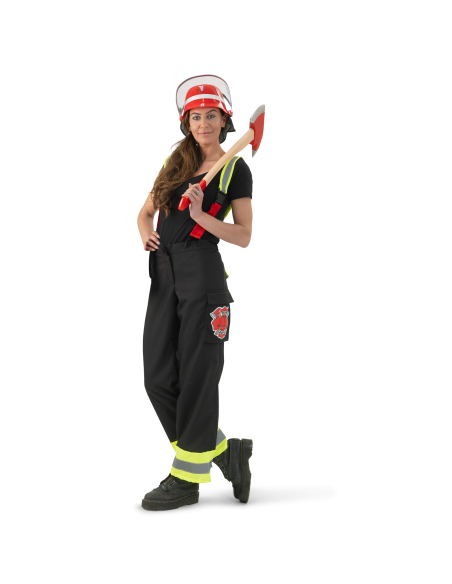 Pantalon de pompier femme à bretelles – Déguisement pompier