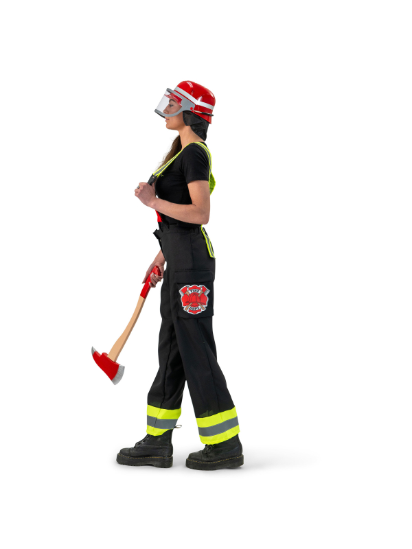 Pantalon de pompier femme à bretelles – Déguisement pompier