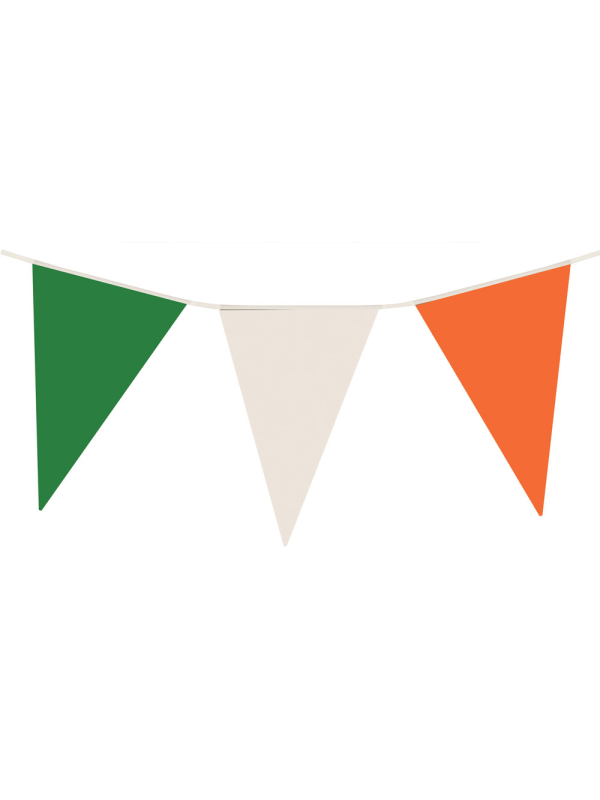 Guirlande drapeaux irlandais 7 mètres – Décoration Saint-Patrick pour bar & pub