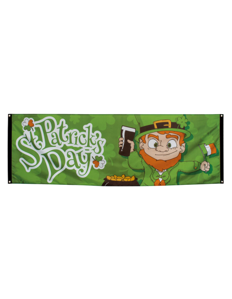 Bannière murale Saint-Patrick – Décoration bar & pub 220 cm