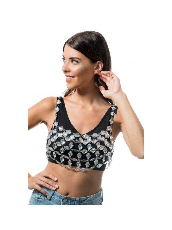 Top Bijou Festival en Strass Transparents TU