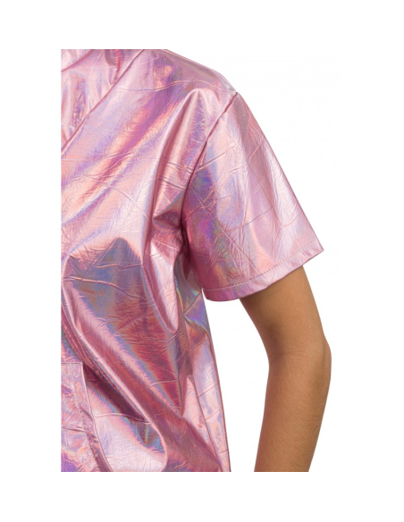 Ensemble veste et short irisé rose femme – 2 pièces festival & lifestyle