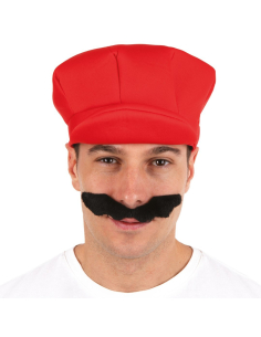 Casquette de plombier rouge adulte – Accessoire déguisement inspiré jeu vidéo