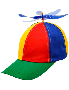 Casquette à hélice multicolore adulte – Taille unique, accessoire déguisement drôle & carnaval 2