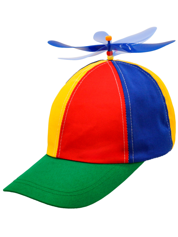 Casquette à hélice multicolore adulte – Taille unique, accessoire déguisement drôle & carnaval