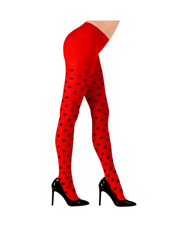 Collants coccinelle femme – 70 DEN opaques pour carnaval & déguisement