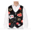 Gilet casino noir à motifs cartes – Taille unique adulte