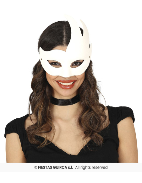 Masque vénitien à peindre avec élastique – Taille unique adulte