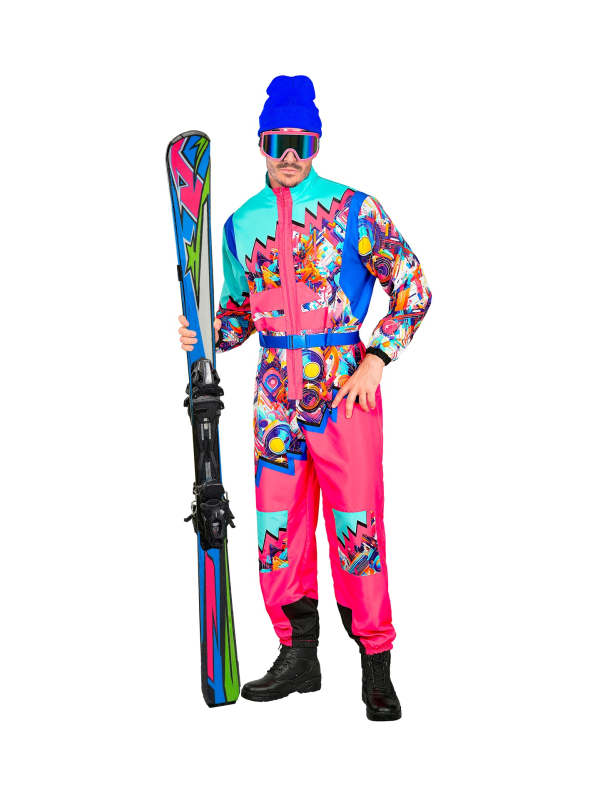 Déguisement ski années 80 – Combinaison rétro adulte mixte