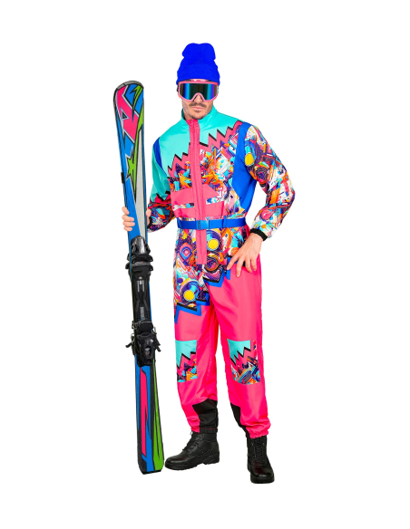 Déguisement ski années 80 – Combinaison rétro adulte mixte