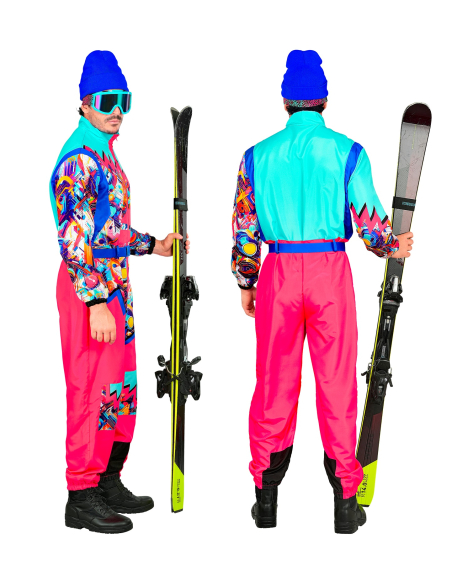Déguisement ski années 80 – Combinaison rétro adulte mixte