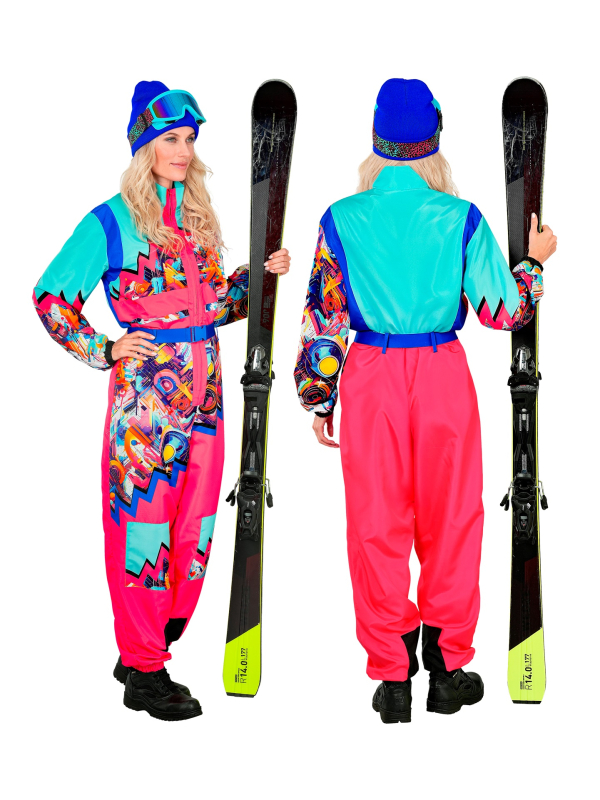 Déguisement ski années 80 – Combinaison rétro adulte mixte