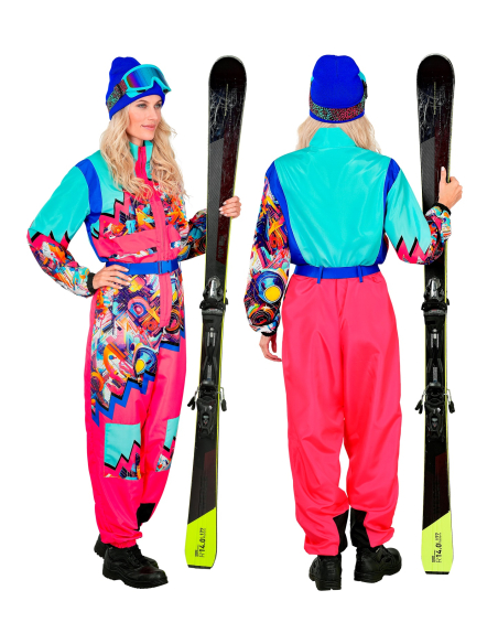 Déguisement ski années 80 – Combinaison rétro adulte mixte