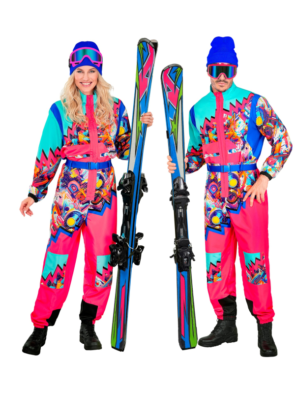 Déguisement ski années 80 – Combinaison rétro adulte mixte