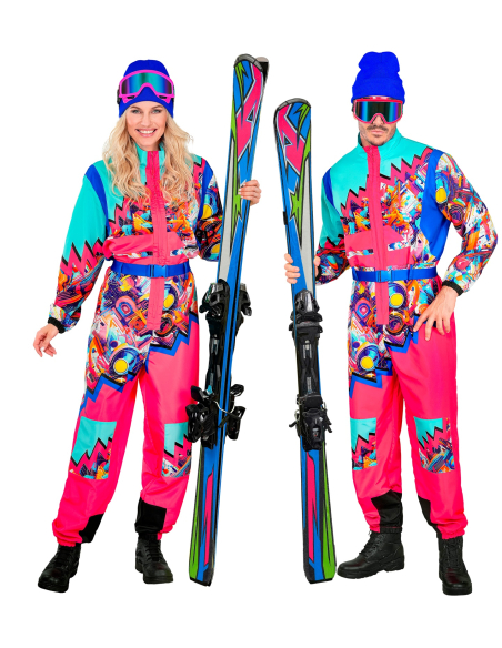 Déguisement ski années 80 – Combinaison rétro adulte mixte