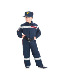 Déguisement pompier français enfant – Combinaison & casquette Sapeurs-Pompiers