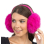 Cache-oreilles pliables en fausse fourrure fuchsia – Accessoire festival & ski fun