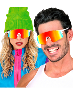Lunettes après-ski arc-en-ciel – Lunettes de soleil fun style années 80 2