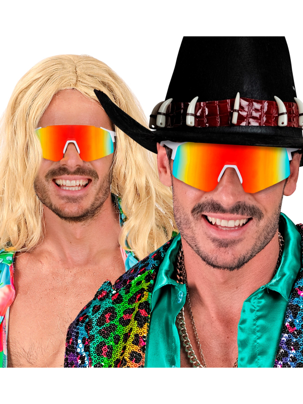 Lunettes après-ski arc-en-ciel – Lunettes de soleil fun style années 80