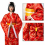 Déguisement Geisha Rouge Femme – Kimono Japonais Traditionnel avec Obi