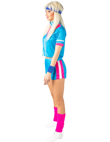 Déguisement Aérobic Années 80 Femme – Veste & Short Sport Rétro