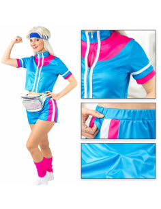 Déguisement Aérobic Années 80 Femme – Veste & Short Sport Rétro