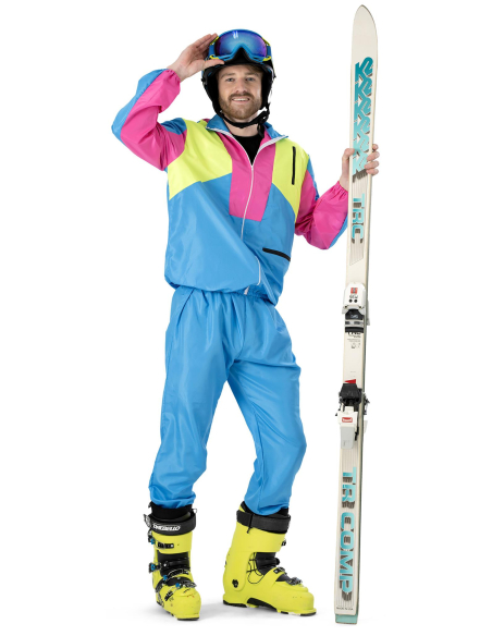 Déguisement Ski Années 80 Homme – Survêtement Rétro Fluo
