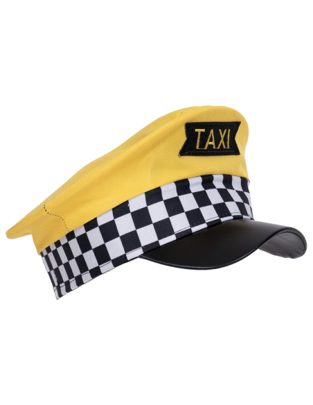 Casquette Taxi Jaune Adulte (Taille Unique) – Accessoire Chauffeur / Taxi Driver
