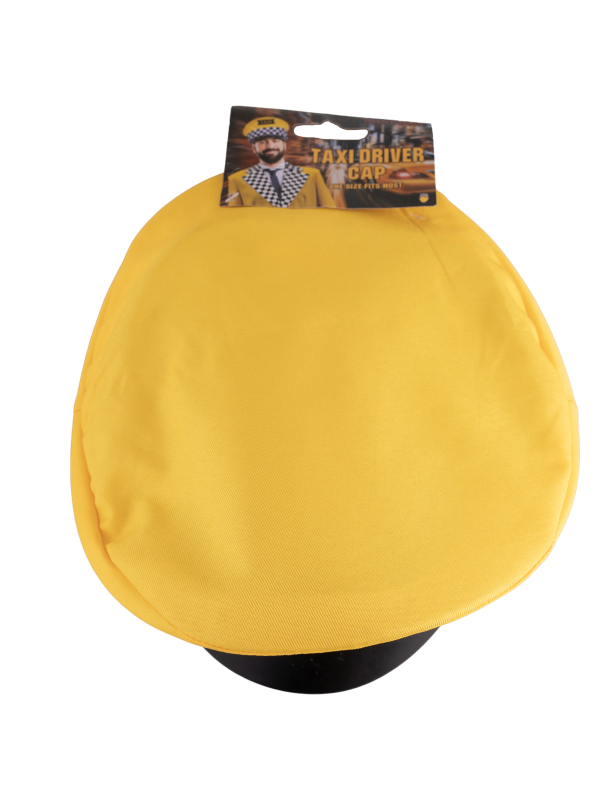 Casquette Taxi Jaune Adulte (Taille Unique) – Accessoire Chauffeur / Taxi Driver