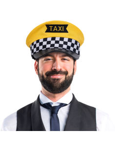 Casquette Taxi Jaune Adulte (Taille Unique) – Accessoire Chauffeur / Taxi Driver