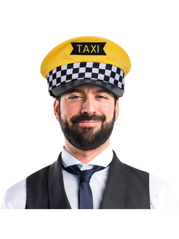 Casquette Taxi Jaune Adulte (Taille Unique) – Accessoire Chauffeur / Taxi Driver