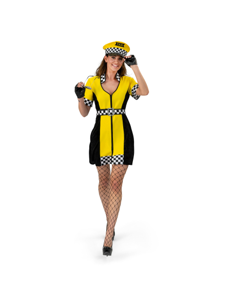 Déguisement Chauffeuse de Taxi New-Yorkaise Femme – Robe + Ceinture (S/M, M/L, L/XL)