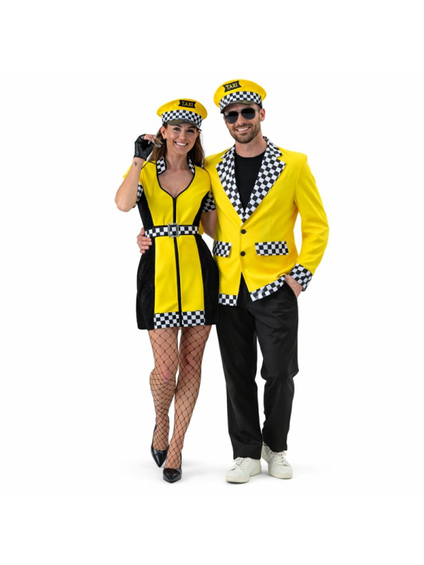 Déguisement Chauffeur de Taxi New-Yorkaise couple– Robe + Ceinture (S/M, M/L, L/XL