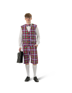 Déguisement écolier homme – Short, gilet & nœud papillon...