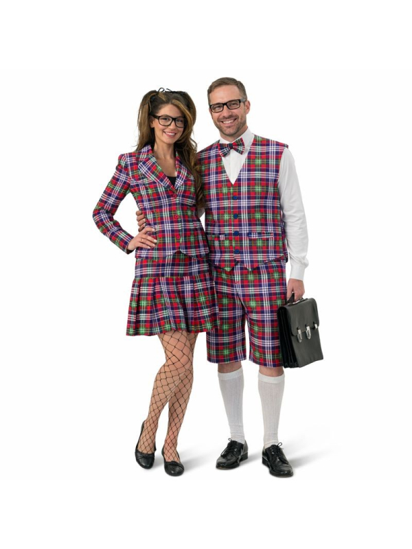 Déguisement écolier homme – Short, gilet & nœud...