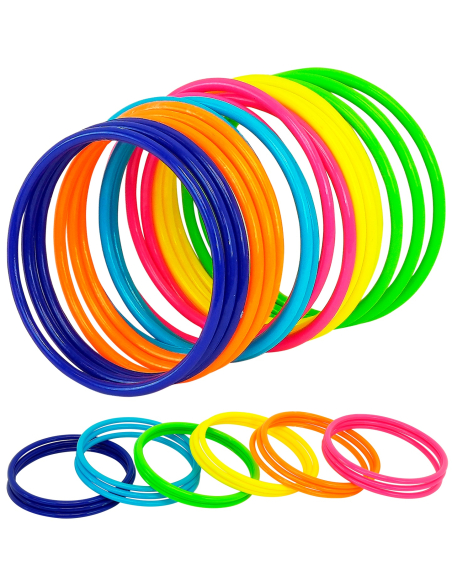 Bracelets fluo Années 80 – Lot de 18 bracelets multicolores