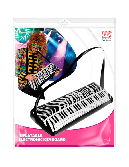 Synthétiseur gonflable 57 cm – Accessoire rock & années 80